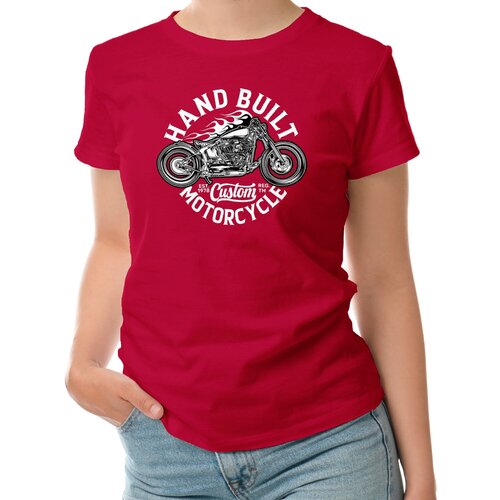 Женская футболка «Hand Built» (XL, черный)