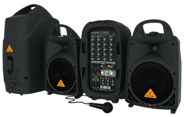 Фронтальные колонки BEHRINGER PPA500BT, 2 колонки, черный