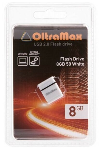 USB флэш-накопитель (OLTRAMAX 8GB Mini 50 белый [OM008GB-mini-50-W])