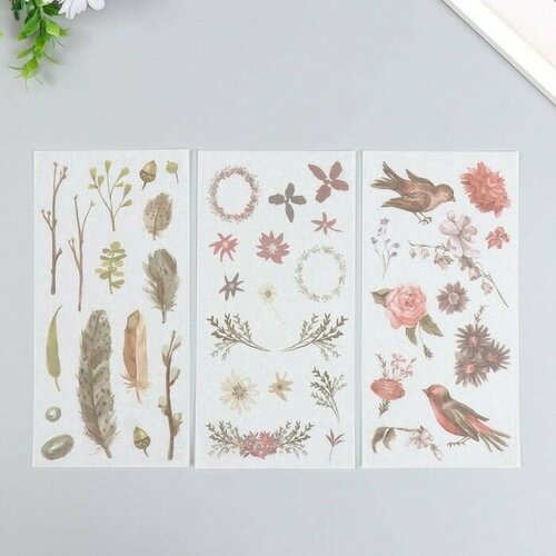 Наклейки Осенние краски набор 3 листа 10х20 см 448₽