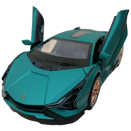 Машинка Lamborghini 1:24 с имитацией дыма зеленая