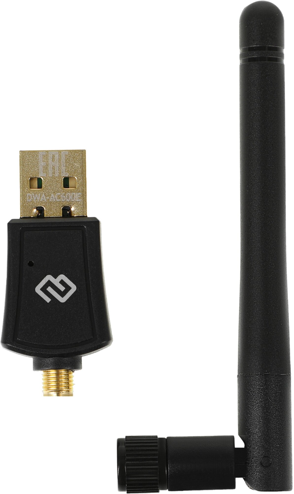 Сетевой адаптер Wi-Fi Digma DWA-AC600E AC600 USB 2.0 ант. внеш. съем 1ант. упак.1шт