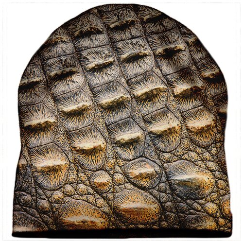 фото Шапка мужская текстура крокодиловая кожа drabs