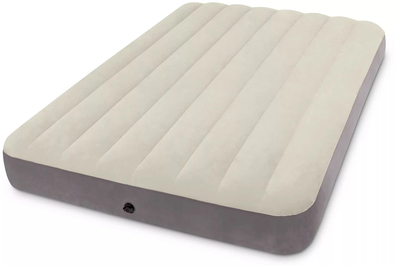 Надувной матрас Intex/кровать надувная/двухместная надувная кровать/бежево-серый - фотография № 1