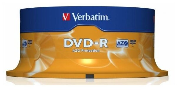 Диски DVD-R 4.7Gb Verbatim 16х 25 шт Cake Box <43522>