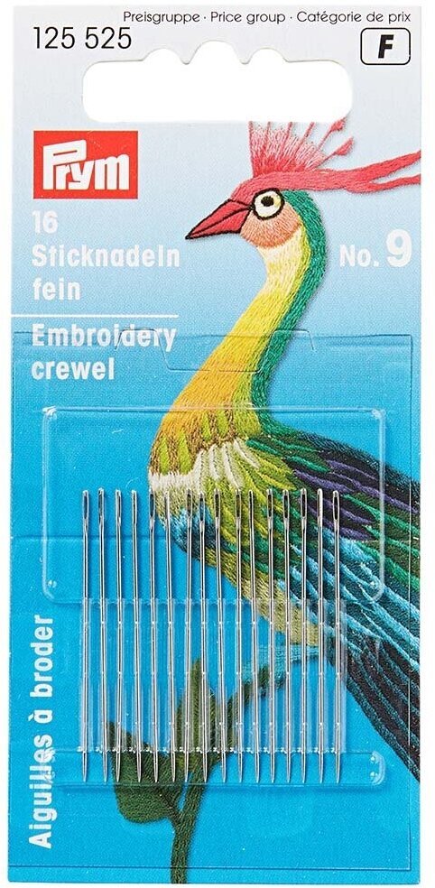 Иголки для шитья и вышивания ручные Crewels № 9, 16 шт, Prym 125525