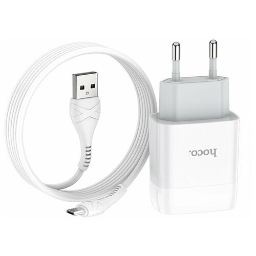 Сетевое зарядное устройство C72A Glorious single port charger set Micro Белый сетевое зарядное устройство hoco c72a glorious белый