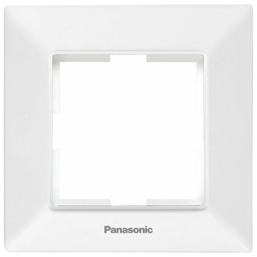 Рамка Panasonic Arkedia Slim (WNTF08012WH-RU), белый рамка panasonic arkedia slim wntf08122wh ru 2x вертикальный монтаж пластик белый упаковка 1 штука