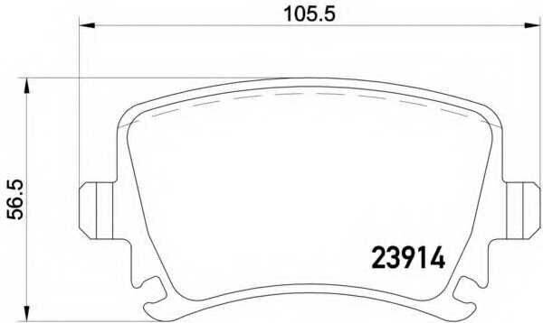 Колодки тормозные VW Golf, Touran AUDI A3, A6 SKODA для SEAT LEON (1P1) 2.0 TFSI TEXTAR 2391401