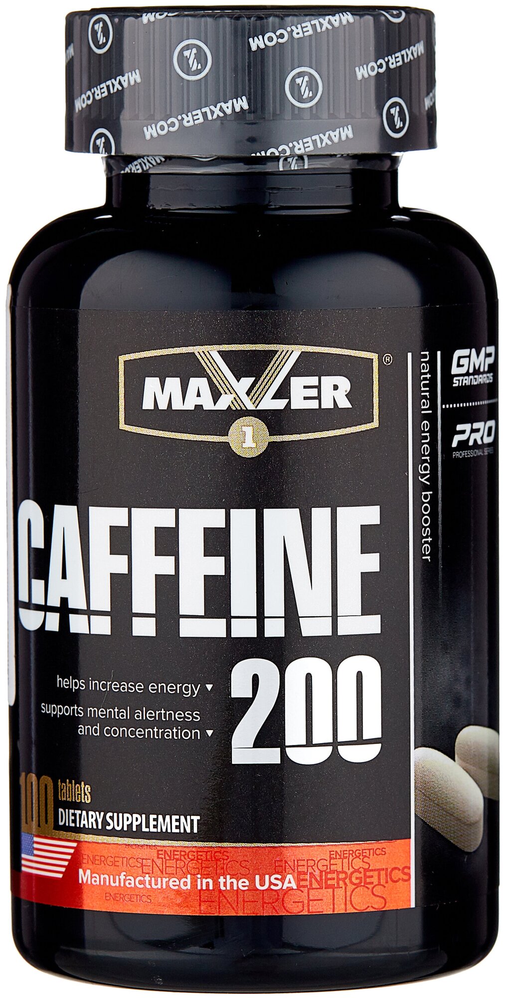 Предтренировочный комплекс Maxler Caffeine 200 (100 шт.)