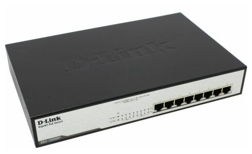 Коммутатор D-Link Gigabit PoE Switch DGS-1008MP/B1A 8 x RJ45