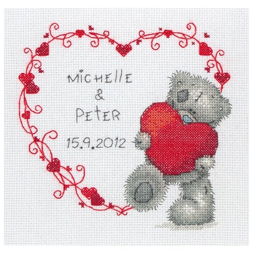 фото * набор для вышивания anchor wedding heart 16*16см, mez, tt222