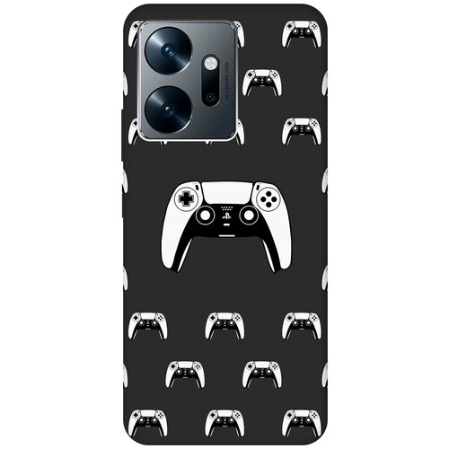 Матовый чехол Controller Pattern для Infinix Zero 20 / Инфиникс Зеро 20 с 3D эффектом черный дизайнерский силиконовый чехол для инфиникс зеро 20 infinix zero 20 яркие абстракции