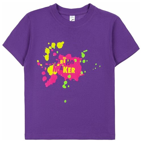 фото Футболка соль пятно maker, размер 130-140, фиолетовый