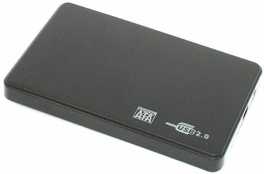 Бокс для жесткого диска 2.5" пластиковый USB 2.0 DM-2508, черный