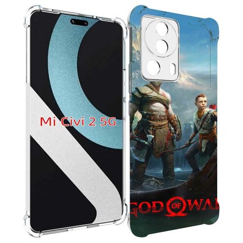 Чехол MyPads God Of War Кратос Атрей для Xiaomi Civi 2 задняя-панель-накладка-бампер