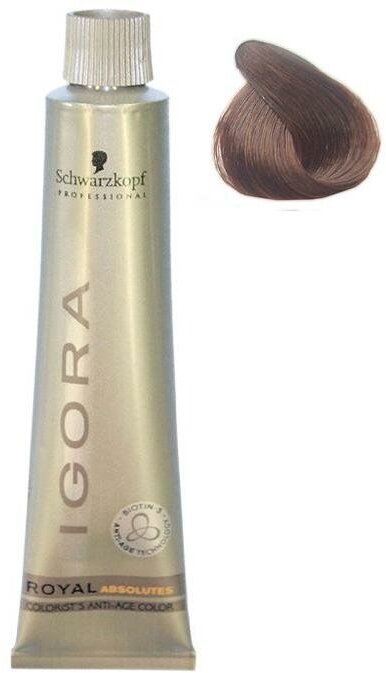 Schwarzkopf Professional / Краситель для волос Igora Absolute 5-50 Светлый коричневый золотистый натуральный, 60 мл