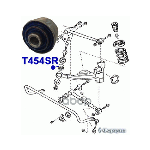 T454sr_сайлентблок Фортуна T454sr Фортуна арт. T454SR