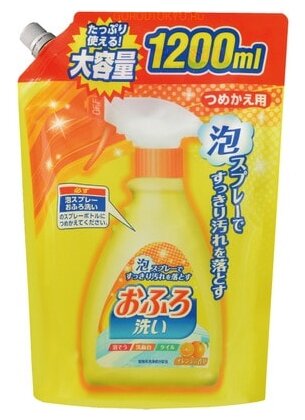 Чистящая пена для ванны с апельсиновым маслом запасной блок Nihon Detergent, 1.2 л, 1.2 кг