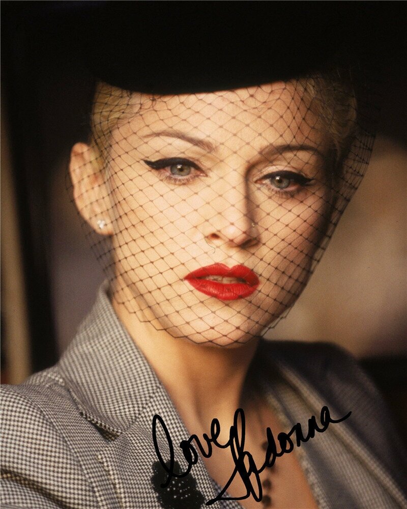 Автограф Мадонна - Автограф Madonna - Фото с автографом, Подписанная фотография, Автограф знаменитости, Подарок, Автограмма, Размер 20х25 см