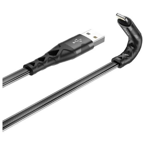 USB дата кабель Lightning, HOCO, U105, 1.2м, черный