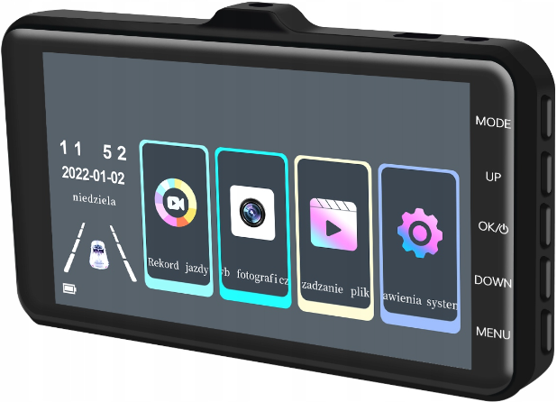 Автомобильный видеорегистратор Dual Lens с двумя камерами / Full HD 1080P / Сенсорный LCD дисплей / G-Sensor / HDR / Камера заднего вида для парковки