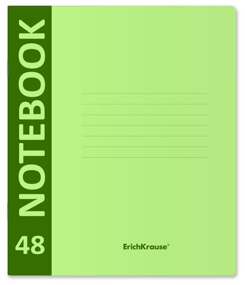 ErichKrause Упаковка тетрадей Neon с пластиковой обложкой 46935, 5 шт., клетка, 48 л., 5 шт., зеленый