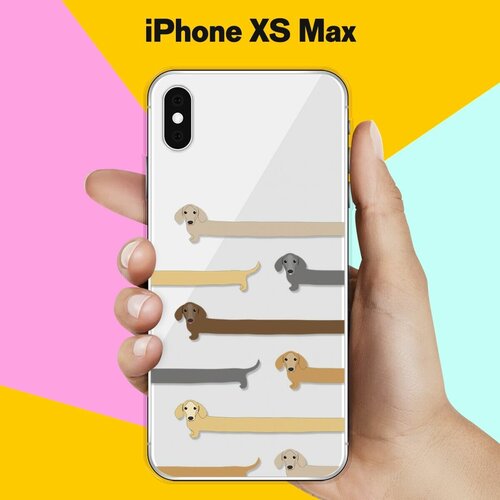 Силиконовый чехол Длинные Таксы на Apple iPhone Xs Max силиконовый чехол love таксы на apple iphone xs max