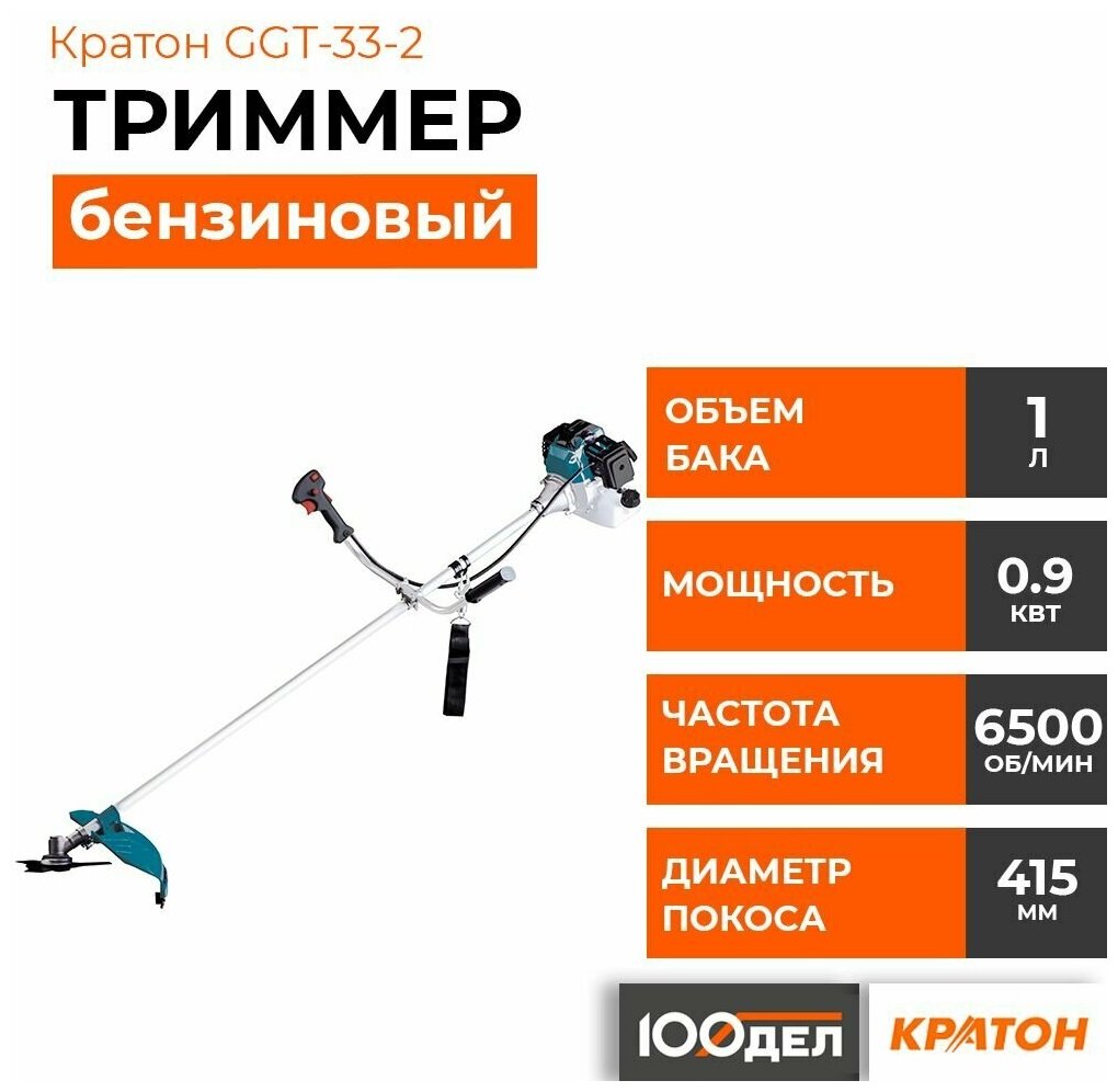 Бензиновый триммер GGT-33-2 кратон 3 16 02 026