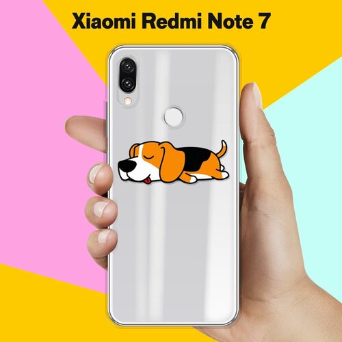 Силиконовый чехол Уставший бигль на Xiaomi Redmi Note 7 силиконовый чехол уставший бигль на xiaomi redmi note 9 pro