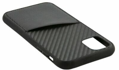 Чехол на iPhone 11 Pro Max, с картхолдером эко кожа/Накладка/Бампер/Защита от царапин/Айфон 11 про макс/черный