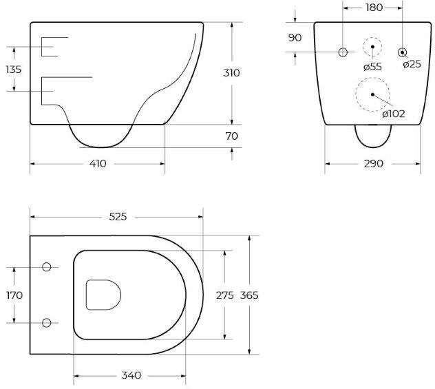 Унитаз подвесной BelBagno Tre BB8001CHR/SC - фотография № 2