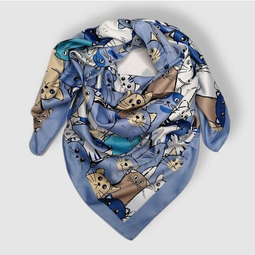 фото Платок ls dulаnna,87х87 см, голубой