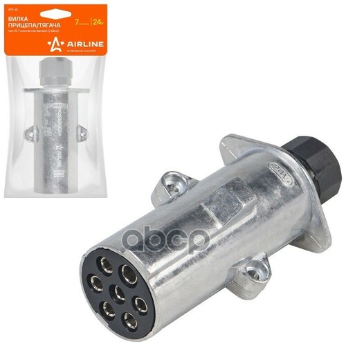 Вилка Прицепа Airline 24В Тип-N 7 Контактов Металл Гайка AIRLINE арт ATE-42 6100₽