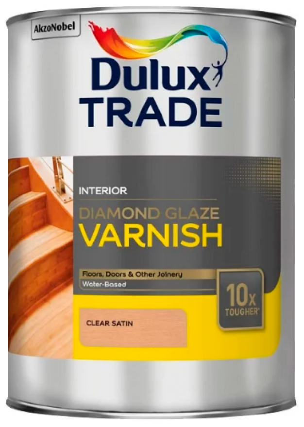 Лак паркетный на водной основе Dulux Diamond Glaze полуматовый 1 л.