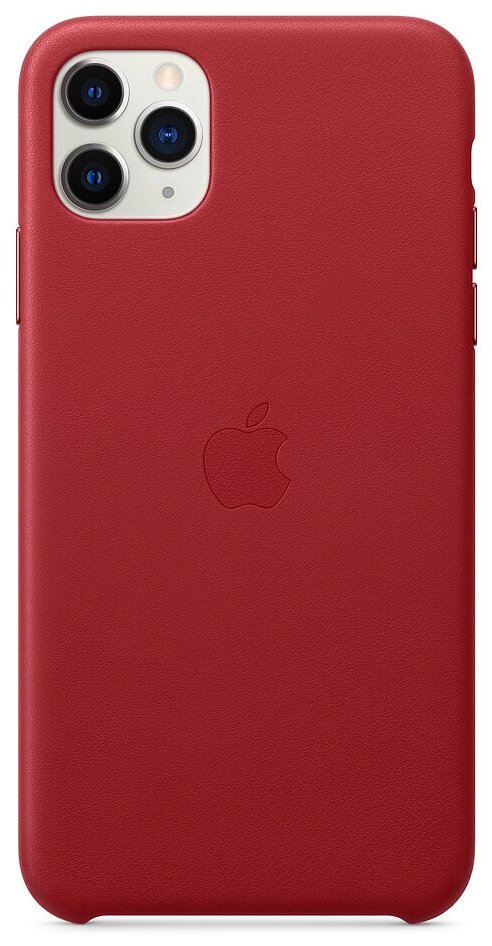 Чехол кожаный Apple Leather Case iPhone 11 Pro Max Red (Красный) MX0F2ZM/A