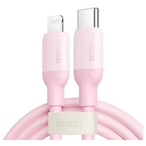 Кабель UGreen US532 Lightning - USB Type-C, 1 м, 1 шт., розовый кабель ugreen us532 90447 lightning to usb c pd charging cable длина 1м цвет белый