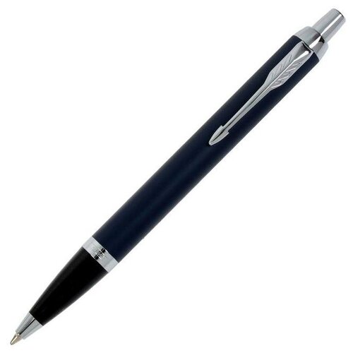 Ручка шариковая Parker IM Core Matte Blue CT M, корпус из латуни синий матовый/ хром, синие чернила .