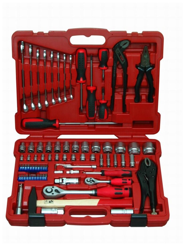 Набор инструмента Perfect Tools (Тайвань) 80 предметов (1/2“ и 1/4“) PT-T480A-BS1 , 1 шт.