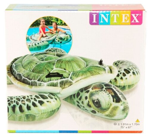 INTEX Надувная игрушка Зеленая Морская Черепаха 191*170 см 57555