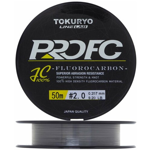 флюрокарбоновая леска для рыбалки tokuryo fluorocarbon pro fc 20 50м clear сделано в японии Леска флюорокарбон для рыбалки Tokuryo Fluorocarbon Pro FC #2 50м (clear) / Сделано в Японии