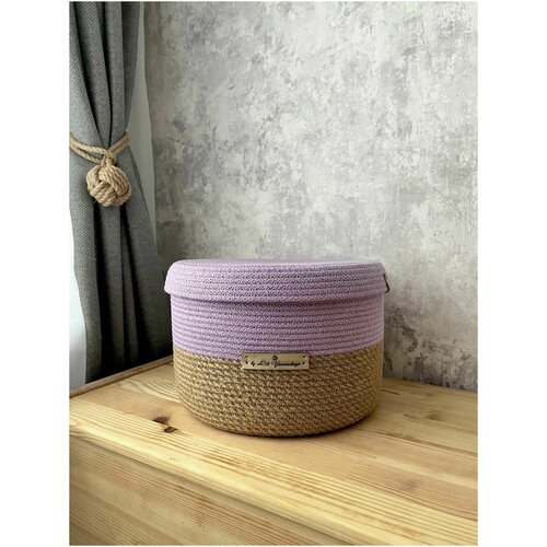 Интерьерная корзина для хранения из джута / идея подарка