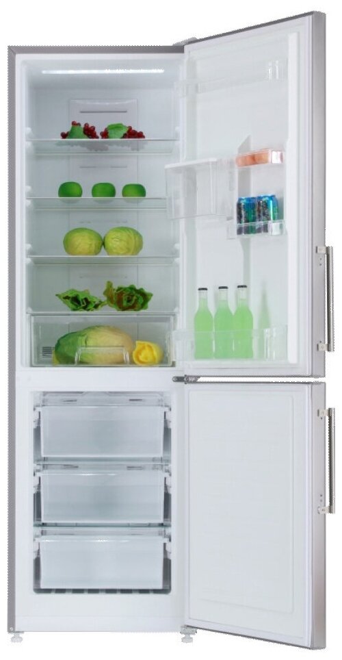 Двухкамерный холодильник Ascoli ADRFI 375 WE Inox - фотография № 2