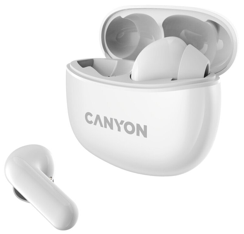 Наушники Canyon CNS-TWS5W TWS Bluetooth гарнитура DF1CNSTWS5W белый