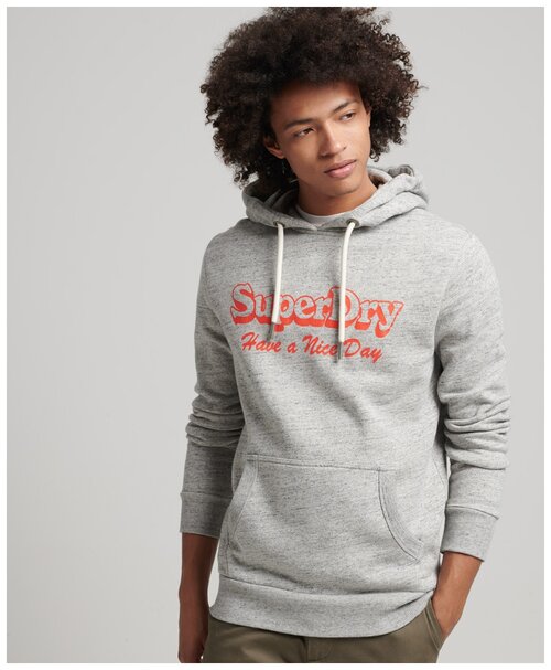 Толстовка Superdry, размер XL, серый