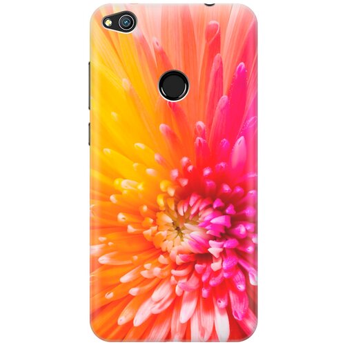 фото Ультратонкий силиконовый чехол-накладка для honor 8 lite / huawei p8 lite (2017) с принтом "розовая хризантема" gosso