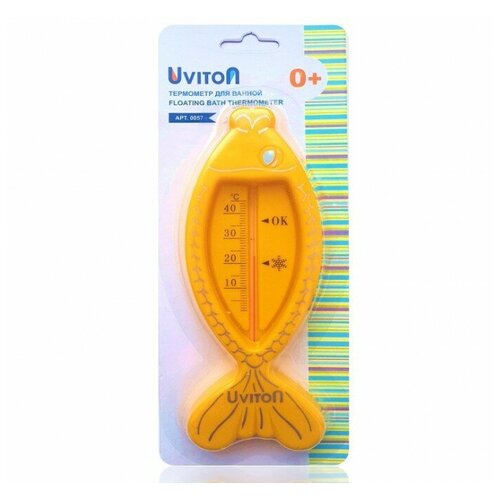 фото Безртутный термометр uviton рыбка желтый