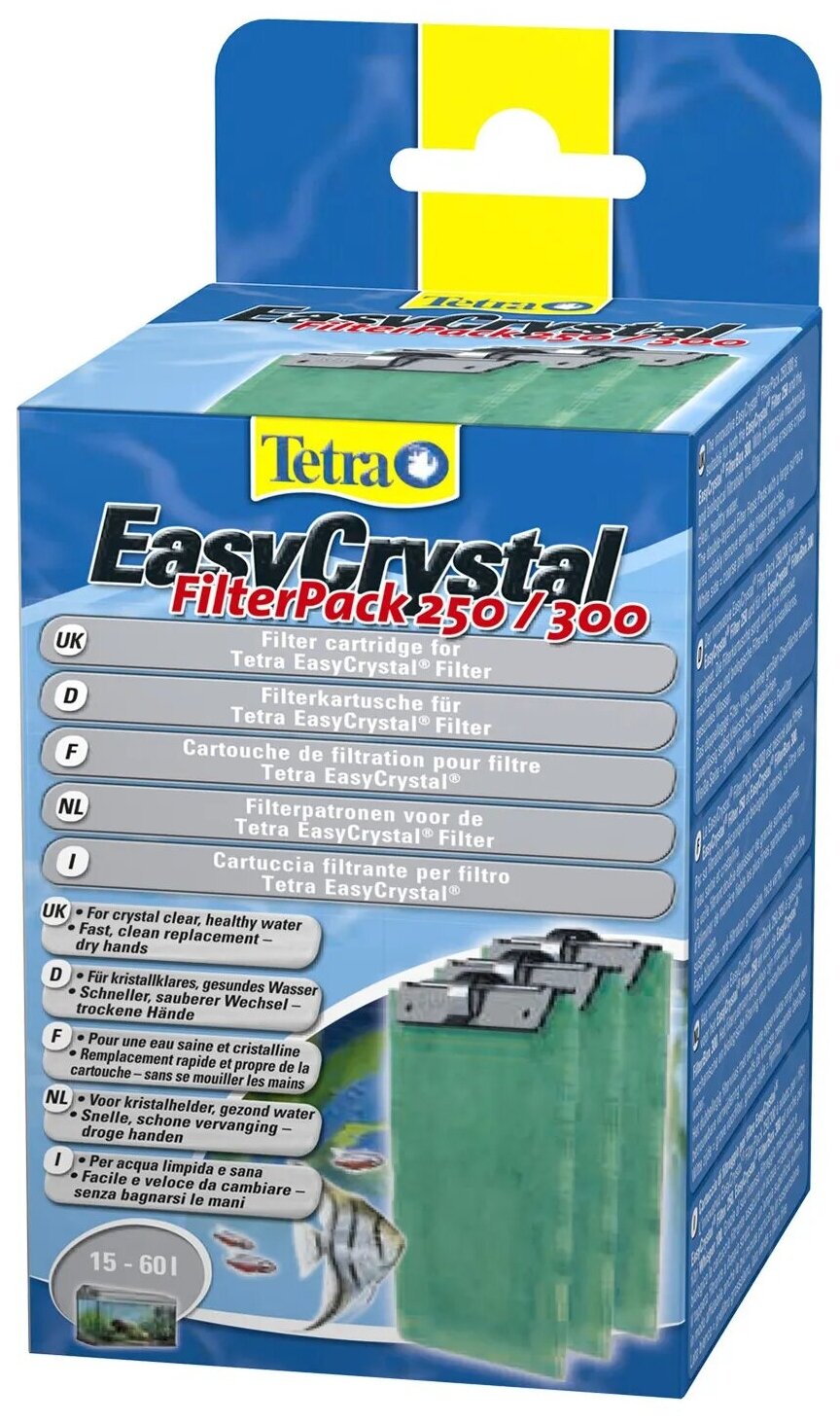 Сменные картриджи для фильтра Tetra EasyCrystal FilterPack 250/300 (3 шт.) - фотография № 7