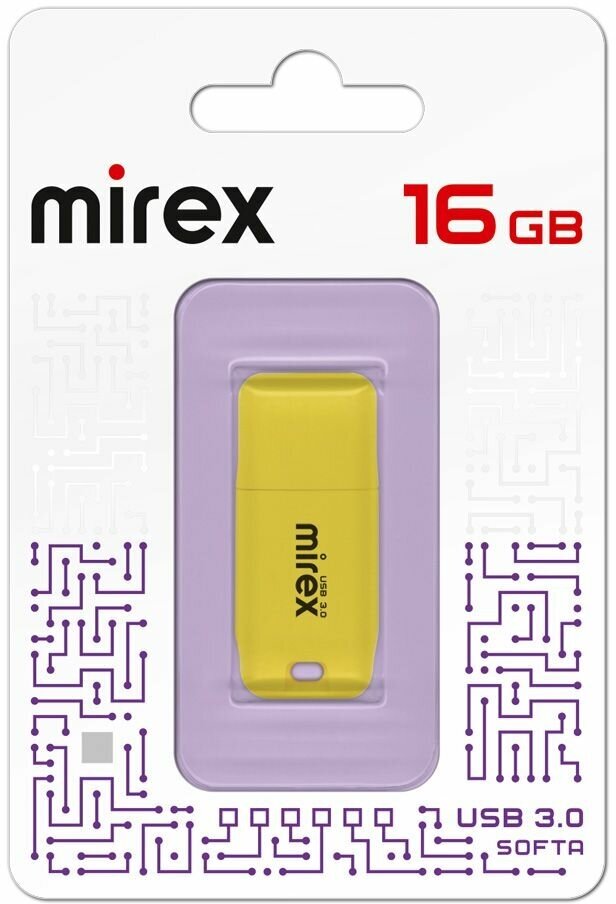 Флешка USB 3.0 Flash Drive MIREX SOFTA YELLOW 16GB