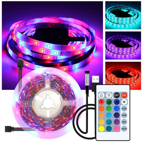 Светодиодная USB лента 5050 RGB LED 2м - фотография № 1